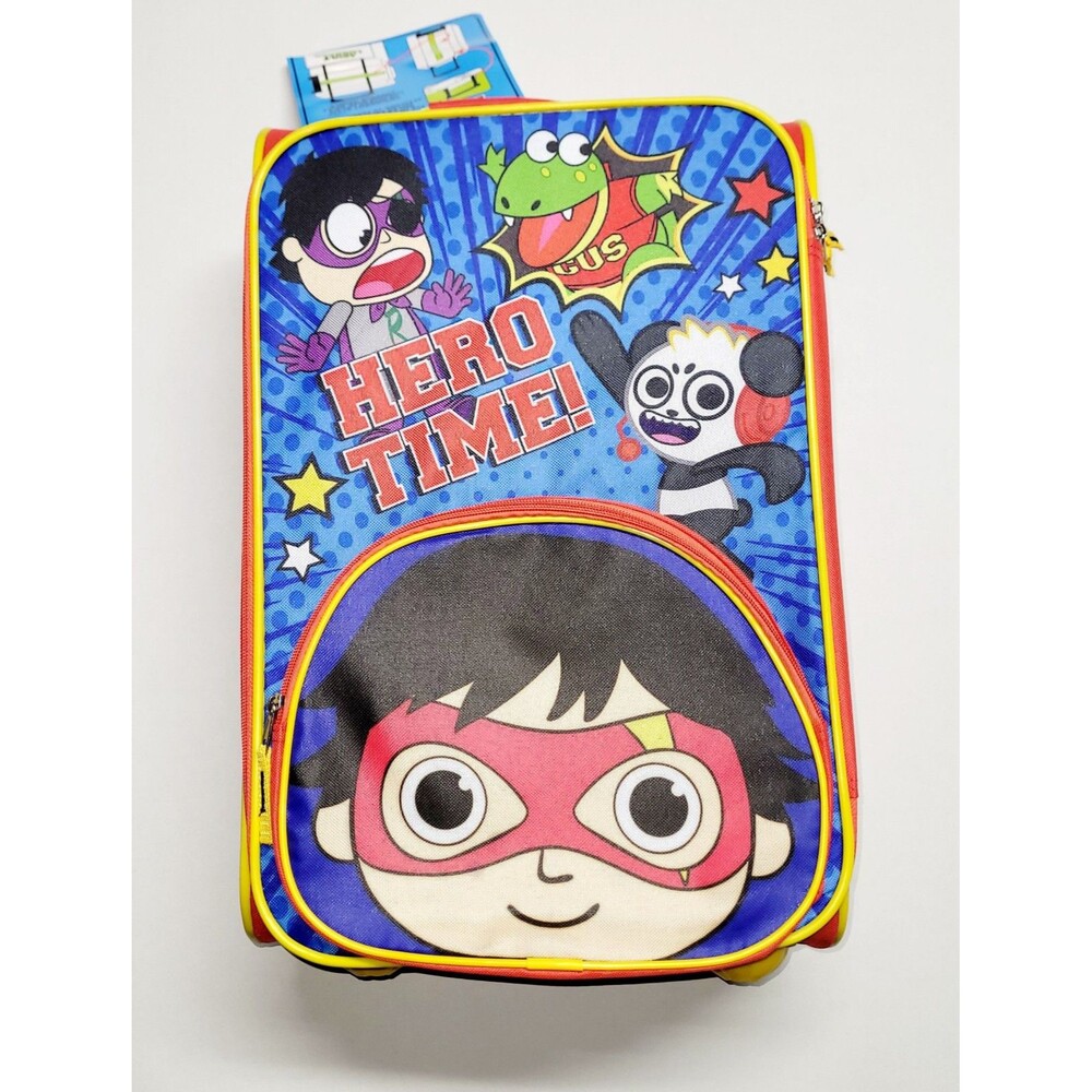 NWT Ryan's World Kids Carry-On Luggage With Wheels 20" Softside Trolley Suitcase - Picture 2 of 16